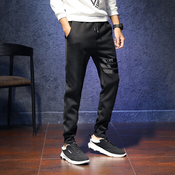 英伦班纳(enlen&benna)季长裤男生运动裤收口小脚修身休闲裤子韩版