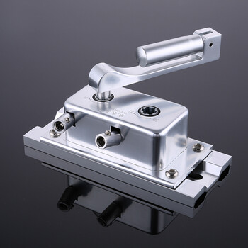 升降晾衣架配件手摇器双杆晒衣架配件升降器摇手把 银色锌合金免打孔