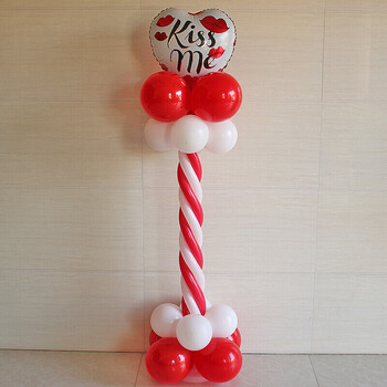 攸竹 结婚用品装饰婚礼路引酒店场地布置立柱气球造型开业晚会派对 吻