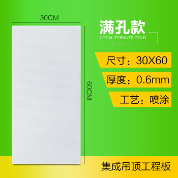 集成吊頂鋁扣板 300*600工程板長方形長條辦公室吊頂多孔微孔白色 30*