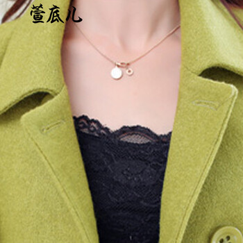 萱底儿2015秋装女装新款修身显瘦双排扣毛呢短外套 红色 XXL