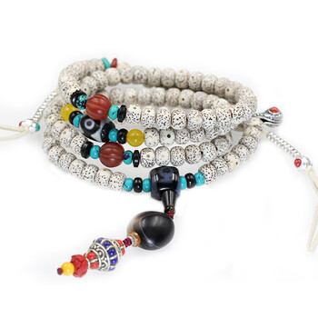 宝传隆盛星月菩提手串108颗玛瑙配饰7mm9mm