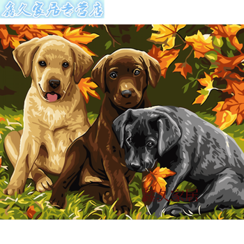 diy数字油画填色 客厅卧室风景动物人物向日葵鹿手工手绘装饰画 柠檬