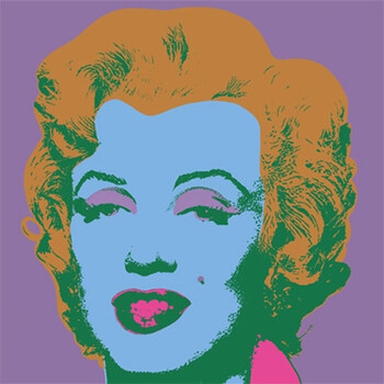 美国波普艺术经典 安迪 沃霍尔 warhol 梦露无框画前卫色彩装饰画 a2