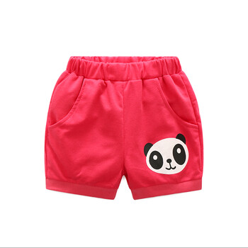男童短裤热裤 2018夏装新款童装 宝宝儿童立体卡通裤子五分裤潮h 玫