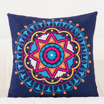新中式民族风多彩棉麻抱枕套腰枕汽车靠垫办公室沙发靠枕床头靠背