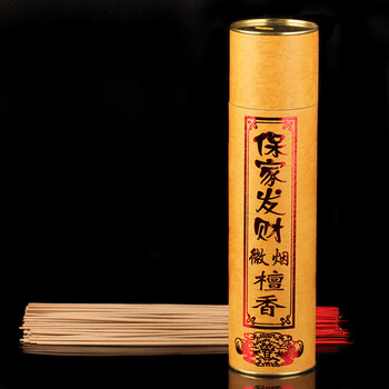 聚缘阁财神香发财香微烟檀香佛香供香竹签香线香室内家用香道用品