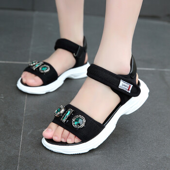 晴鹿女童凉鞋2018夏季新款韩版休闲运动露趾凉鞋儿童公主女孩童鞋女