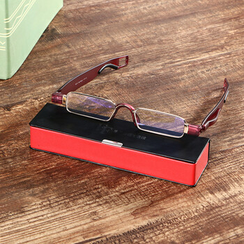 蓝光老花镜男女超轻折叠便携舒适防辐射老花眼镜 酒红色防蓝光 200度