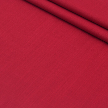 亚麻布料服装面料纯色透气麻布苎麻薄夏季连衣裙裤子棉麻面料 暗红色