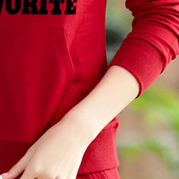 千穆 2015秋装新款运动套装女秋套头卫衣运动服女春秋休闲套装女 黄色 M