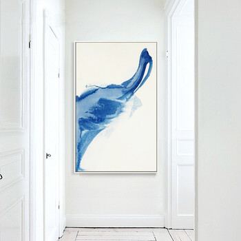 玄关装饰画竖版过道现代简约客厅挂画中式走廊单幅沙发背景墙壁画 e