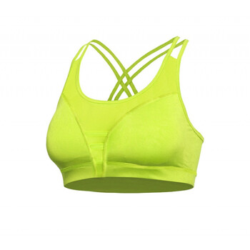 思远运动 女子运动文胸 中强度无钢圈跑步健身瑜伽文胸吊带内衣 荧光