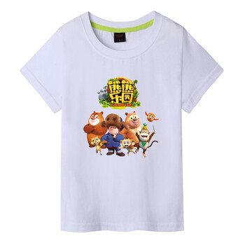 光头强衣服 男女儿童t恤 宝宝熊出没熊熊乐园童装短袖t恤熊大熊二