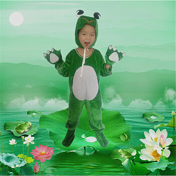 儿童青蛙演出服装幼儿小蝌蚪找妈妈表演服小跳蛙衣服男女童舞蹈服
