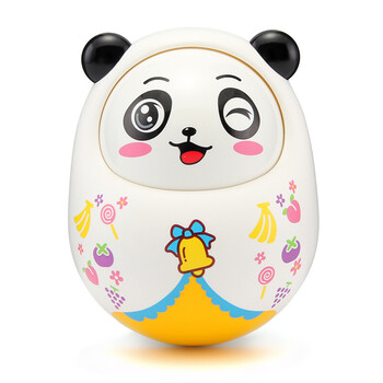 春天宝宝婴幼儿童不倒翁玩具摇铃点头娃娃摆件 可爱小熊猫