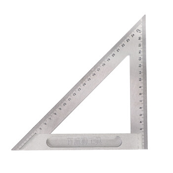 三角尺不锈钢多功能大码三角板高精度木工直角尺45°角尺铝合金 专业