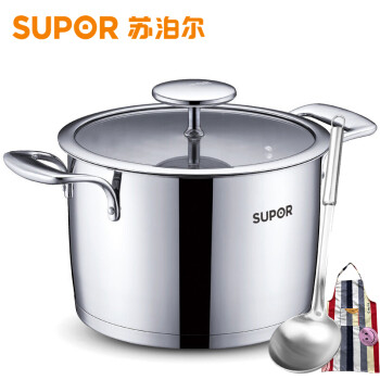 
                                        苏泊尔（SUPOR） 20cm304不锈钢加厚复底汤锅 电磁炉燃气可用 ST20V1                