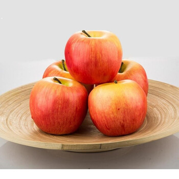 园林农耕qh 圣诞节仿真假红青平安夜平安果假装饰摆件df 5个红苹果