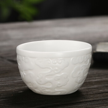 功夫茶杯 陶瓷品茗杯茶杯 茶器茶杯/祥云杯小茶碗普洱羊脂玉瓷白瓷茶