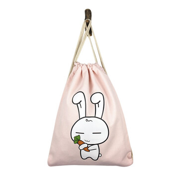 kting homme原创学生潮款抽绳双肩包帆布袋浮笙可爱卡通束口袋小清新