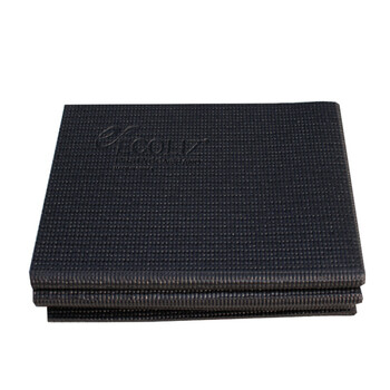 可折叠瑜伽垫薄防滑便携式身垫初学运动无味垫 黑色 4mm(资深型)