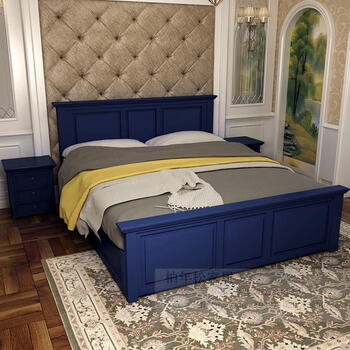 5米北欧田园婚床 深蓝色 1200mm*2000mm 气压结构