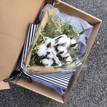 鬼怪木棉花干花花束chic韩式生日毕业礼物女生情人节礼品 大礼盒