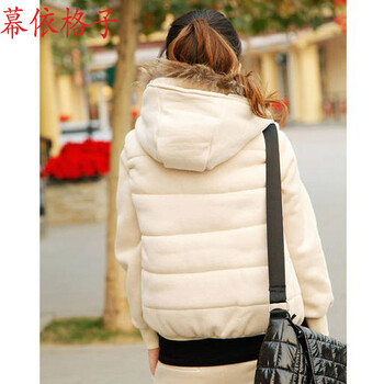 幕依3021#狐狸毛 秋冬装新品 貉子毛连帽拉链加厚卫衣套装女款三件套 粉色3件套 L好质量