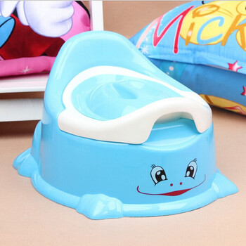 塑料坐便器婴儿尿盆宝宝移动马桶 蓝