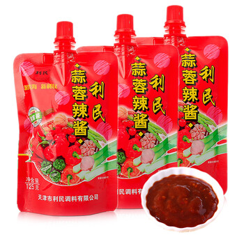棒棰岛蒜蓉辣酱烧烤酱大酱125g*10袋 东北山菜蘸酱菜伴侣酱料大酱辣酱