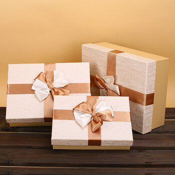 定制 长方形礼品盒大生日礼物盒 生日送礼大号礼盒包装盒纸盒子 原木