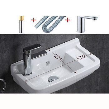 洗手盆 迷你小户型卫生间阳台小挂盆儿童洗手洗脸洗面三角盆 挂盆