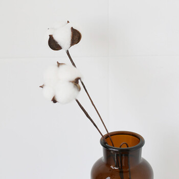 仿真手工棉花单朵2枝