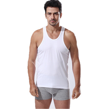 舒雅schiesser 内衣 男款纯色supima棉背心(2件装) 35/2062v 白色 l