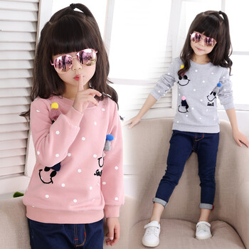 女童卫衣春秋新款中大童宽松儿童加绒加厚保暖女宝宝韩版外穿上衣