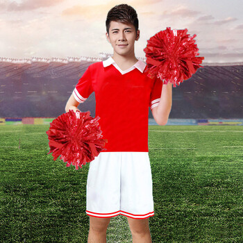 啦啦操服装学生团体拉拉队演出服韩版儿童女套装学院风啦啦队队服 红
