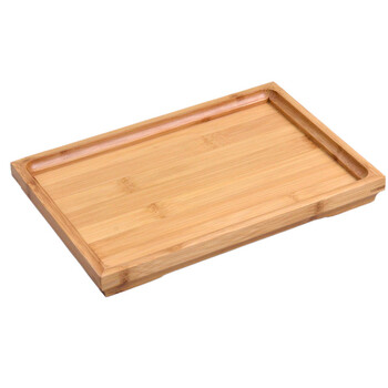 竹盘子长方形竹托盘简约木质托盘大号全竹茶盘餐厅 正方形20*20*3【图