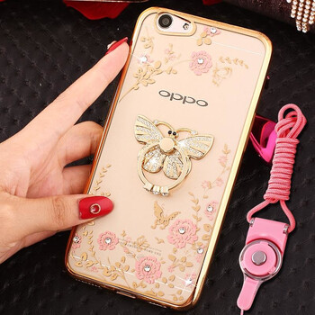 oppor9s手机壳0pp0r9st保护套oppor9s水钻op潮子女r9s防摔外壳sm 金