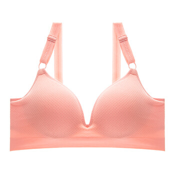 运动文胸聚拢调整型收副乳 上托瑜伽女中模杯sn0133 粉色 abc通杯 75c
