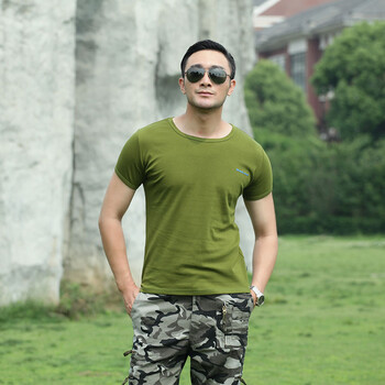 潮牌夏季军迷t恤个性修身短袖作训服特种兵野战训练服战术男 军绿色 m