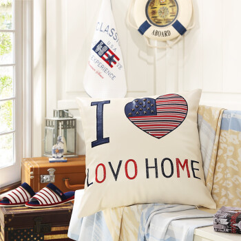 LOVO 罗莱公司出品 美国系列靠垫 我爱LOVO 50cm*50cm