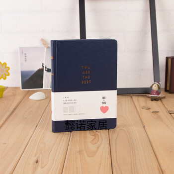 lanqin时光沙漏文艺手帐本精装本 时尚皮面记事本 简约创意计划本子