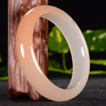 油润细腻红白相间新疆金丝玉石英岩玉手镯一物一证 内径60mm