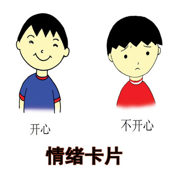 情绪卡 人物表情认知 自闭症孤独症训练卡片儿童康复教具资料 c套8图4