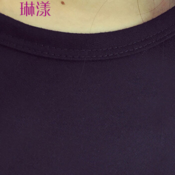 琳漾服饰 2015秋冬新款长袖T恤女棉宽松显瘦圆领上衣打底衫学生印花t恤女潮 黑色 L