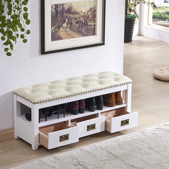 实木换鞋凳鞋柜床尾凳储物凳长凳沙发凳穿鞋凳收纳凳多功能式鞋凳sn