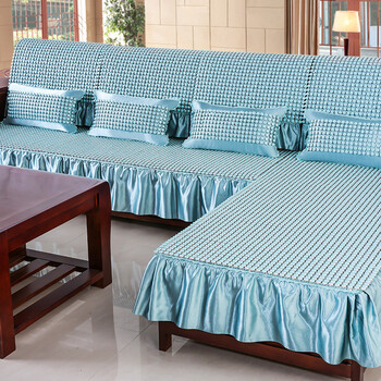 松萝 沙发垫夏季陶瓷沙发凉席冰凉垫防滑客厅沙发套罩坐垫 晶彩果绿