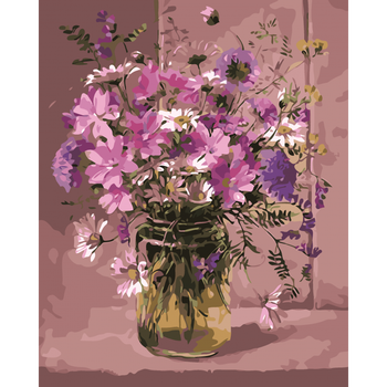 数字油画diy填色 客厅卧室风景动物人物向日葵鹿手工手绘装饰画 翠