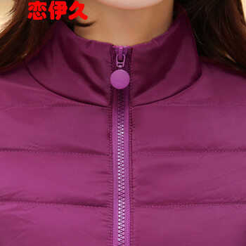 恋伊久2016冬季短外套女连衣裙两件套 紫红色 L
